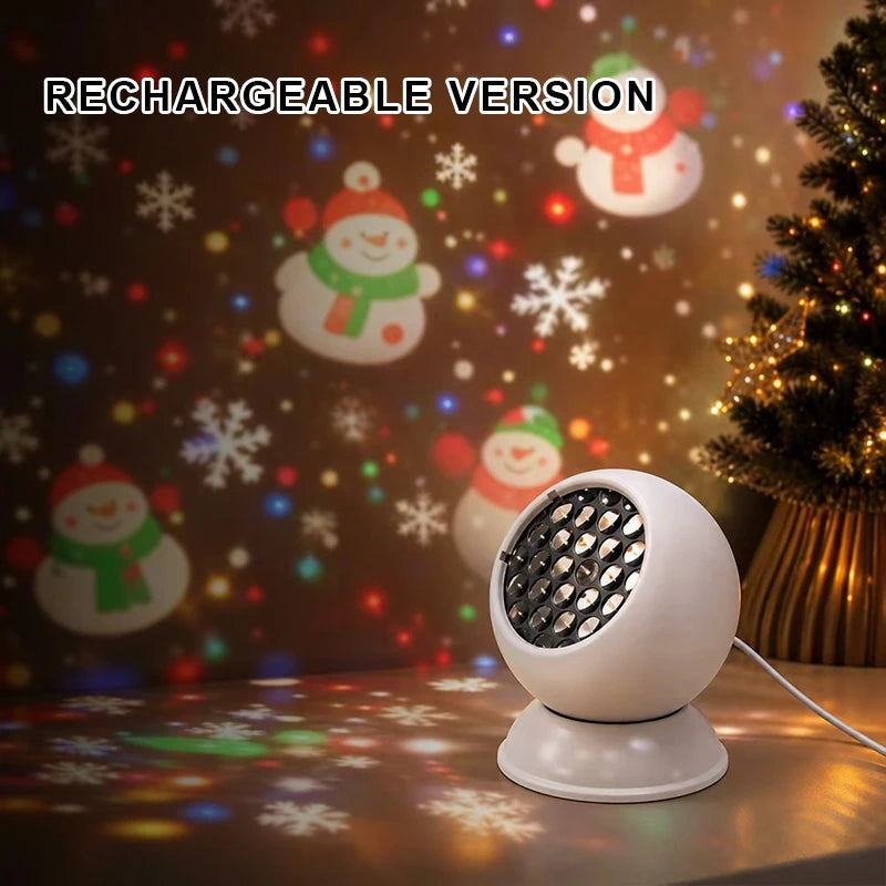 360° Dynamic Rotating Projector Light LED Ocean Ripple Starry Sky Projector Light USB Atmosphere Night Light for Room Decoration
