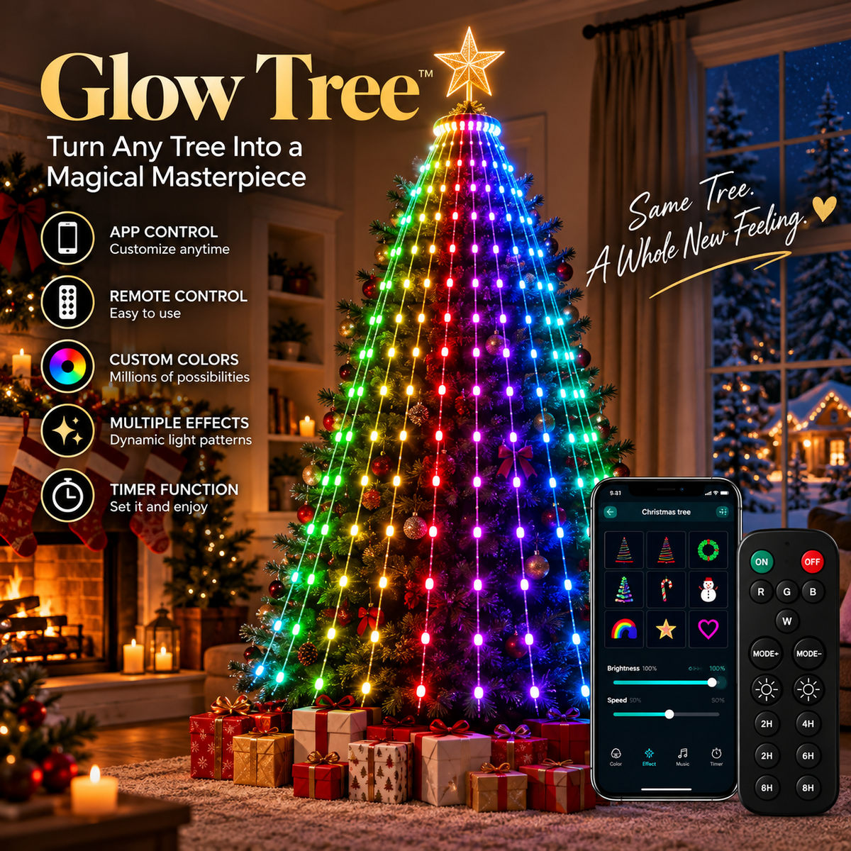 Glow Tree RGB Christmas Tree Lights