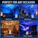 360° Dynamic Rotating Projector Light LED Ocean Ripple Starry Sky Projector Light USB Atmosphere Night Light for Room Decoration