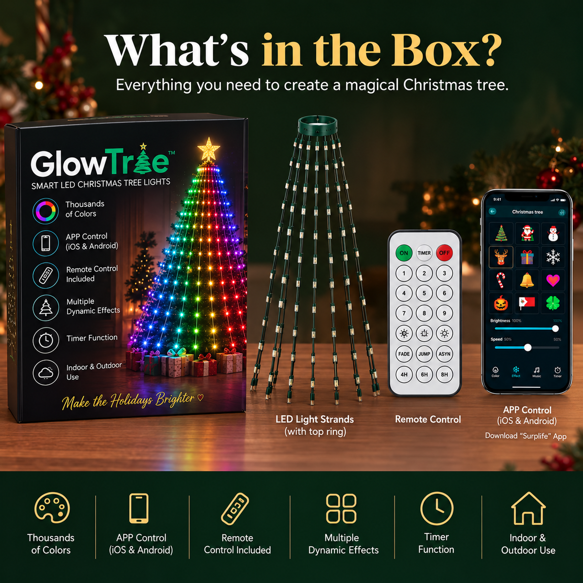 Glow Tree RGB Christmas Tree Lights