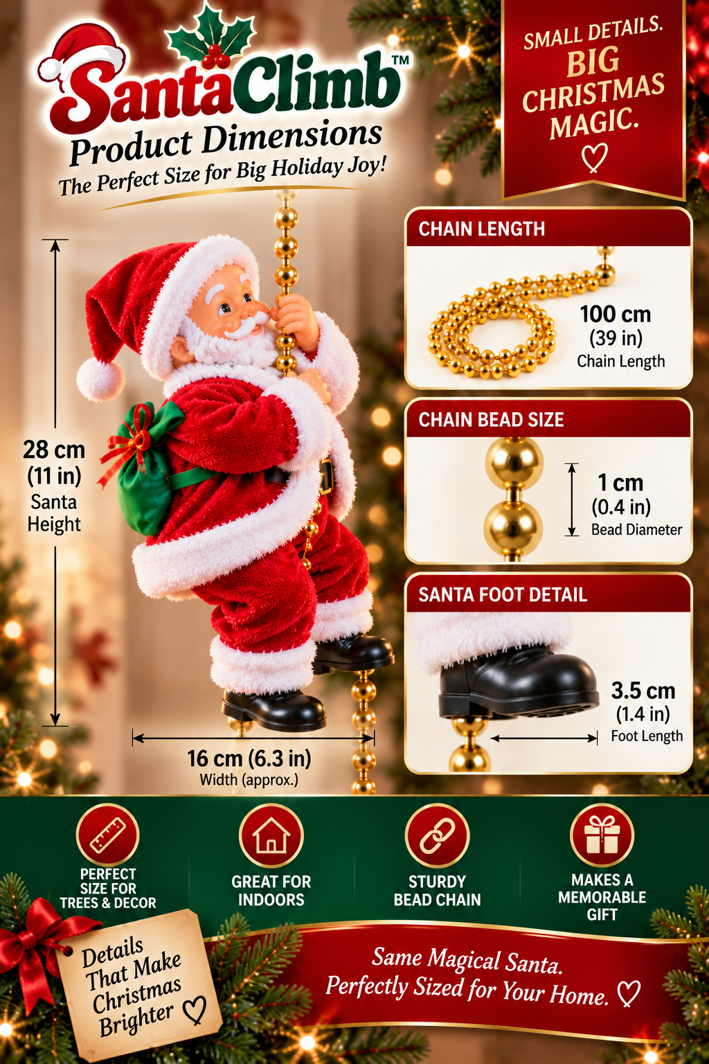 Santa Climb™ | Animated Climbing Santa Christmas Decoration